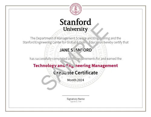 Technology and Engineering Management Graduate Certificate | Program ...